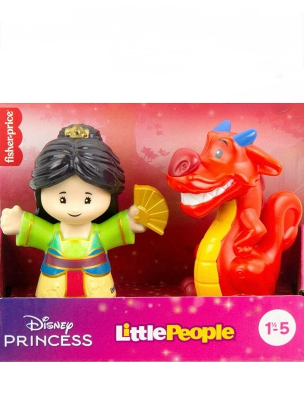 New Fisher-Price Little People Disney Princess Mulan Sidekick Mushu Figures